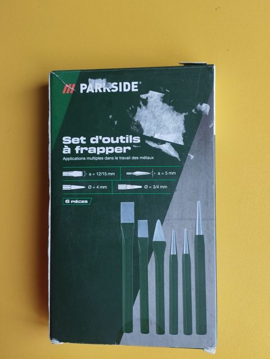 Набір пробійників 3/5/8мм та пуансонів 3/5/8мм (набір 6 шт) PARKSIDE