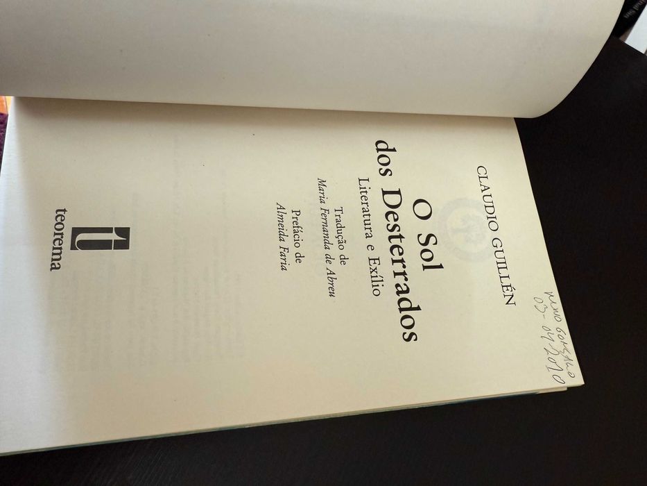 Claudio Guillén – O sol dos desterrados: Literatura e Exílio