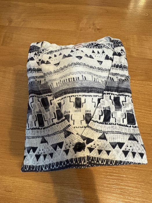 Kardigan sweter w azteckie wzory M