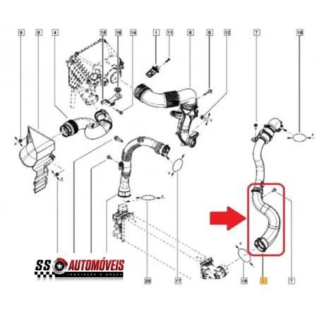 Tubo Intercooler Novo Renault Trafic III 3 1.6 Dci Opel Vivaro 1446019
