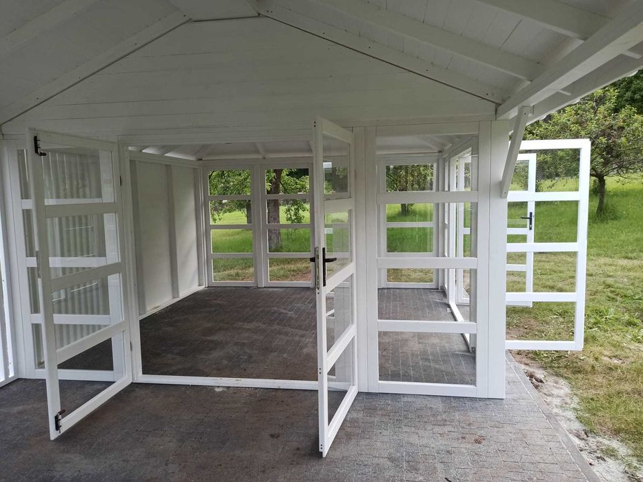 Altana ogrodowa z tarasem Ogród zimowy z altaną 8x4