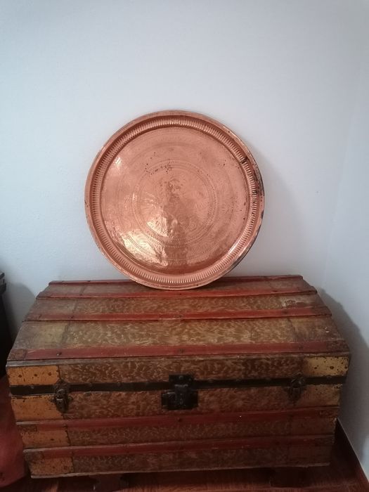 Bandeja trabalhada cobre grande