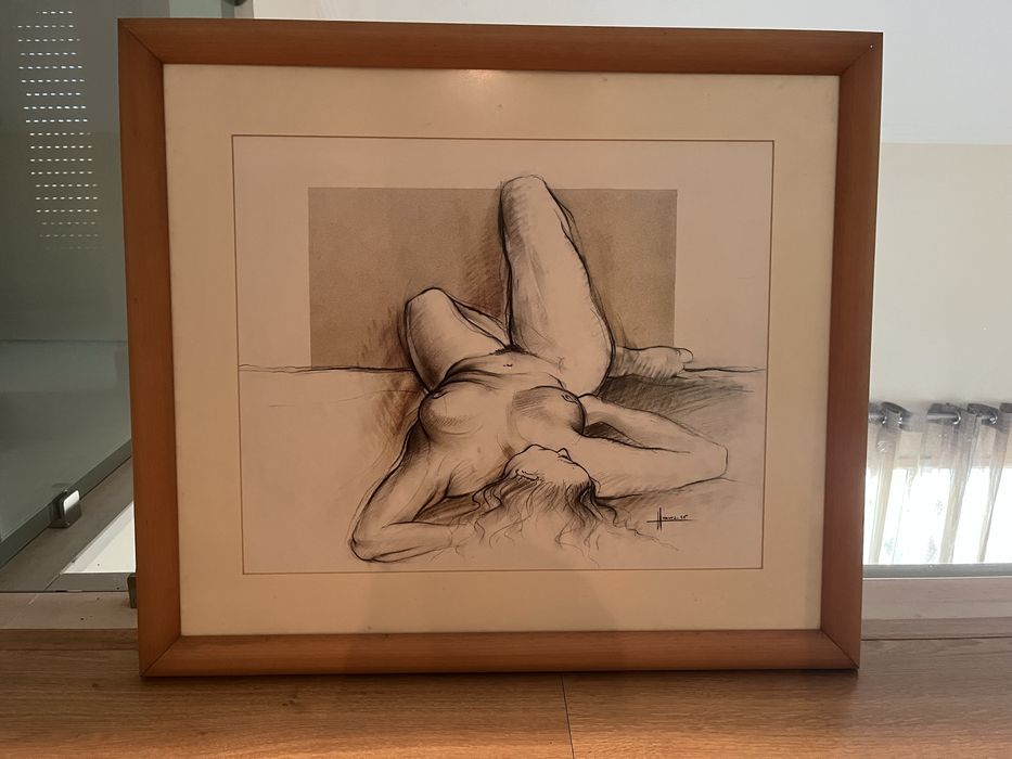 Serigrafia com moldura 68 x 78 cm