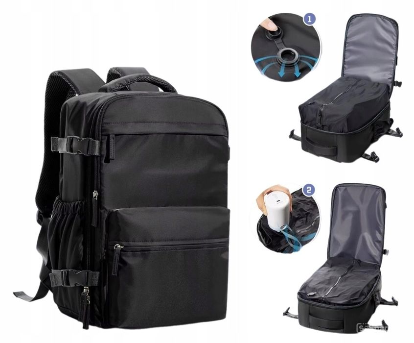 Nowy plecak próżniowy kompresyjny 45x30x20 Wizzair Ryanair podróż lot