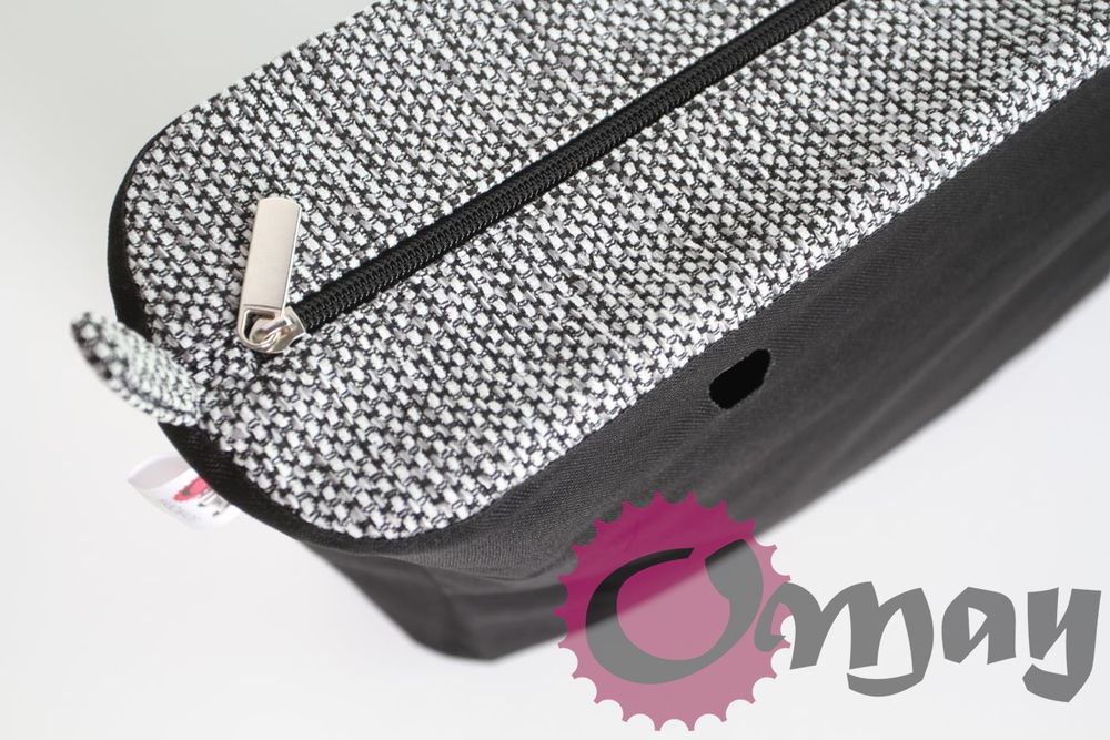 Czarny organizer do OBAG STANDARD +OPASKA Pionowa plecionka OMAY