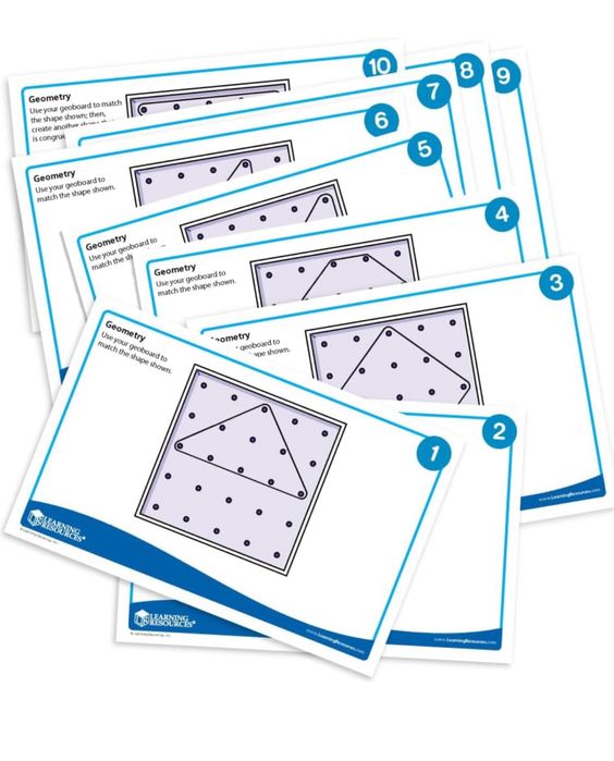 Tablice geometryczne geoboard 10 szt