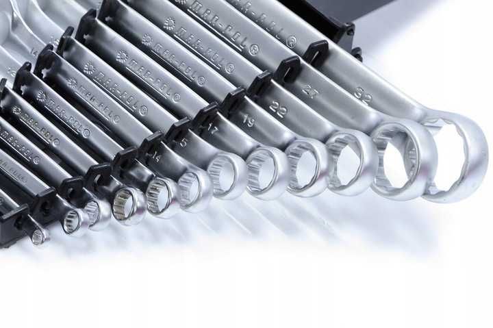 Klucze płasko oczkowe 12 elementów 6-32mm komplet