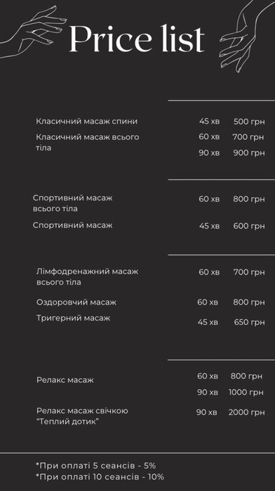 Професійний масаж Черкаси.