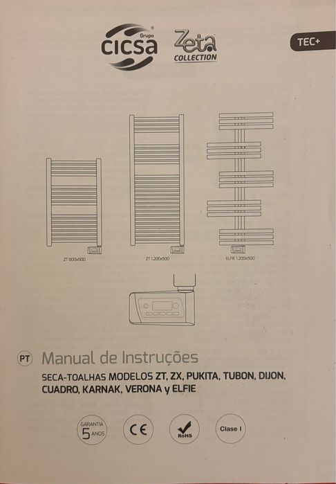 Toalheiro/ seca-toalhas Cisca ZT 1200x500 Tec+