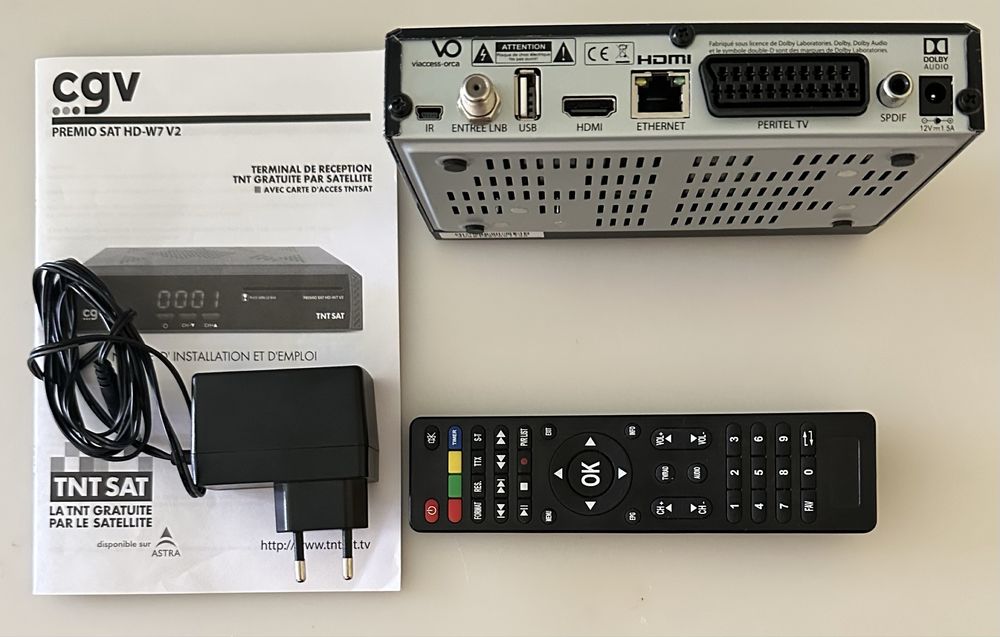 Receptor satelite tntsat canais HD franceses CGV