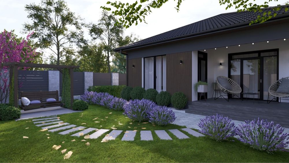 Будинок з гаражем неподалік озера