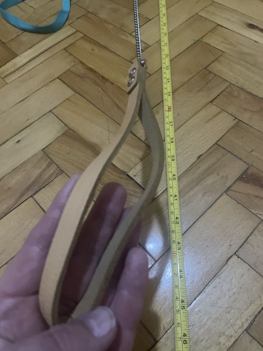 Проводок цепочка для собак якісний натуральна шкіра