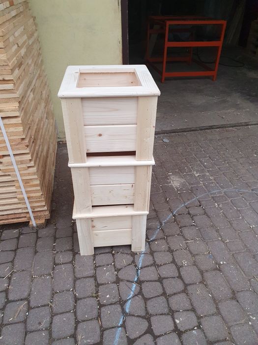 Donica drewniana 120x40x32  Donice industrialne na wymiar