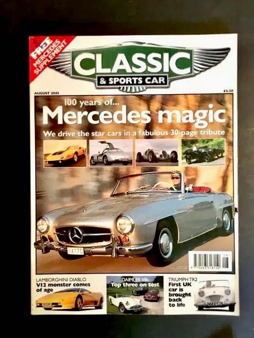 MERCEDES - 4 revistas - 3 Classic & Sports Car - 1 Topos & Clássicos