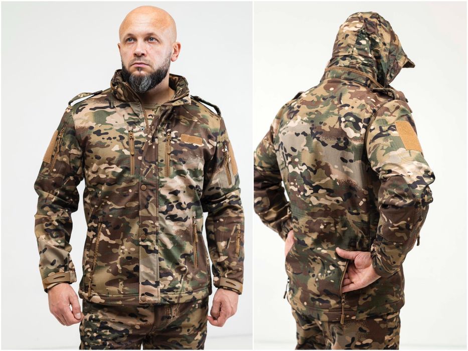 Куртка SoftShell Multicam мультикам чоловіча осіння, софт шел