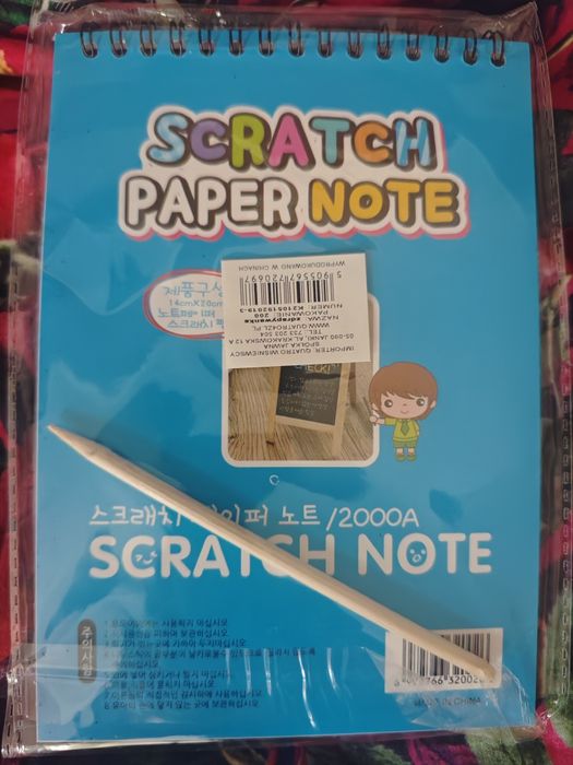 Scratch paper book wykreślanka tęczowa