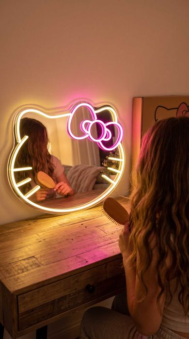 LUSTRO Neon LED Manta Kot XL - duży, na całą ścianę