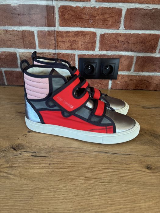 Raf Simons High Top basketball leder