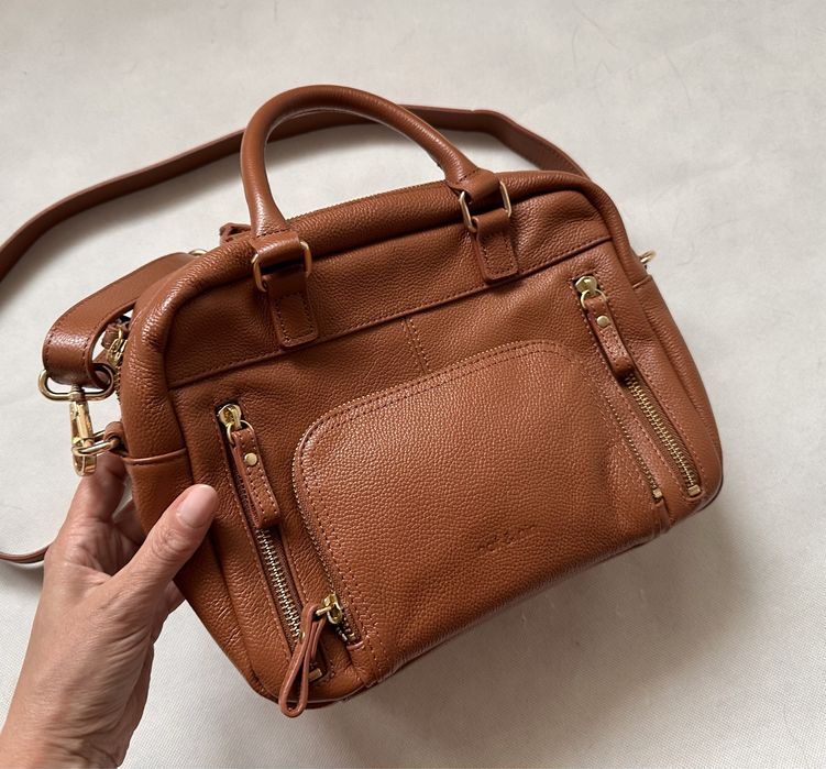 Nat & Nin torebka skórzana damska hazelnut camel jak nowa