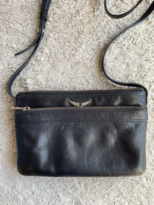 Mala tiracolo original  zadig & voltaire pele preta clutch