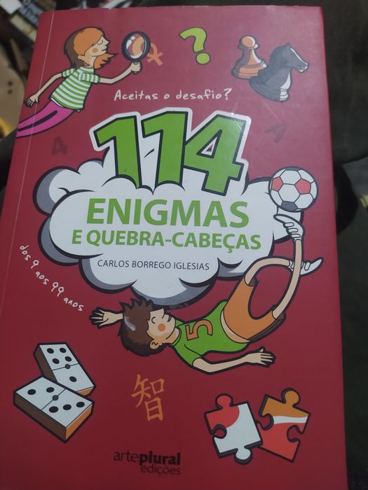 114 enigmas e quebra cabeças livro - portes CTT grátis