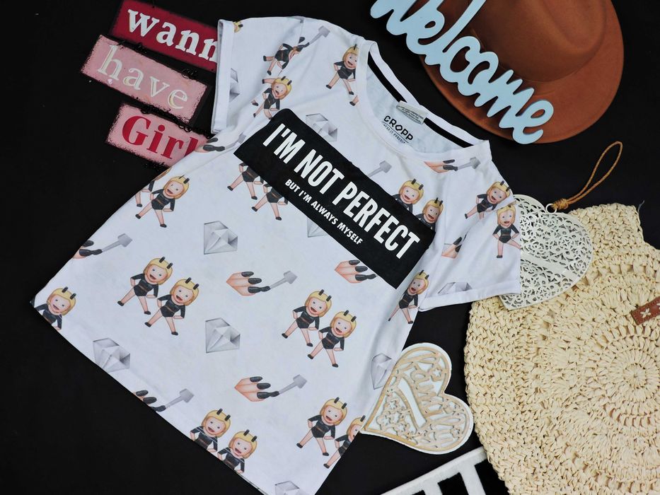 Croop T shirt basic top L