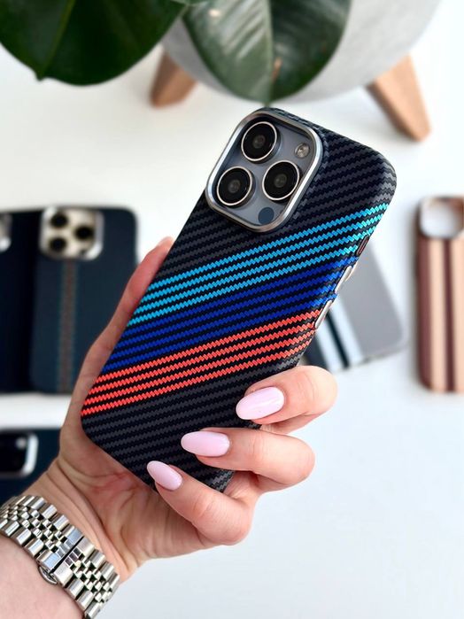 Чохол Айфон 15 Про Макс з MagSafe | карбоновий чехол iPhone Pro Max