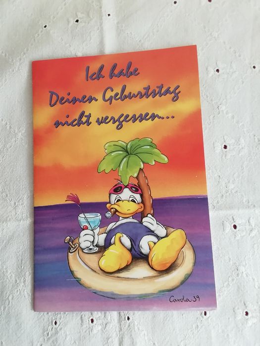 Postal de aniversário alemão