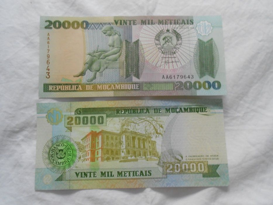 Notas de Moçambique Numeração seguida