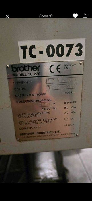 Sprzedam frezarkę CNC Brother TC-229