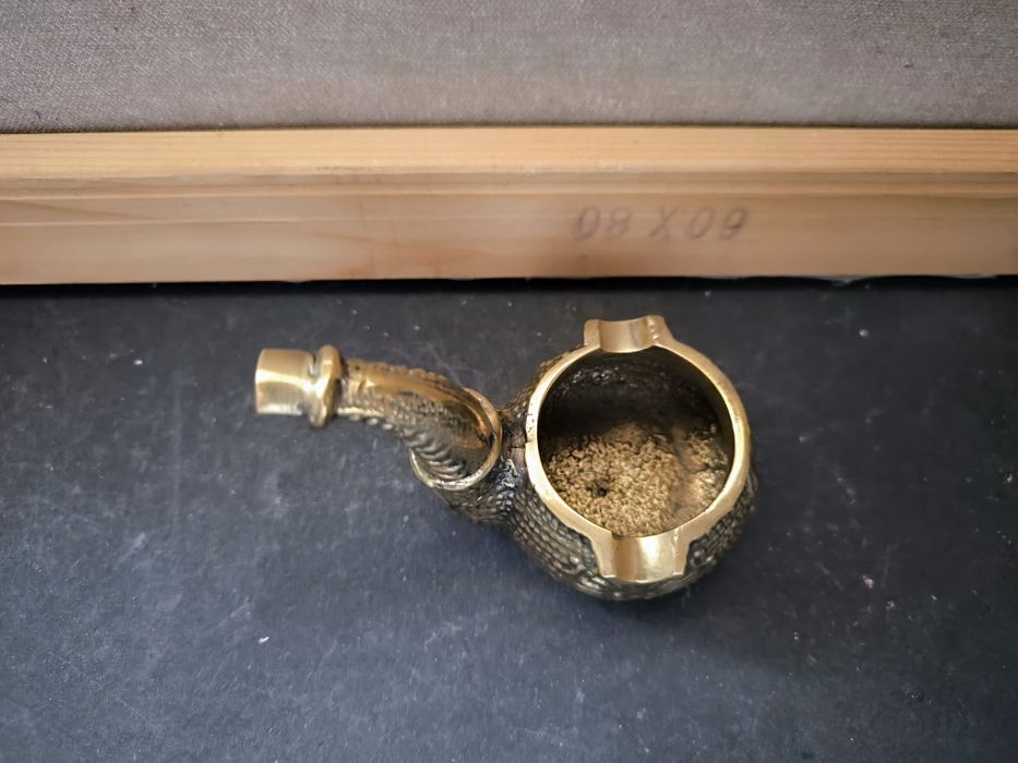 Cinzeiro de cachimbo em bronze