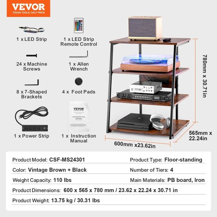 Móvel Rack aparelhagem stereo