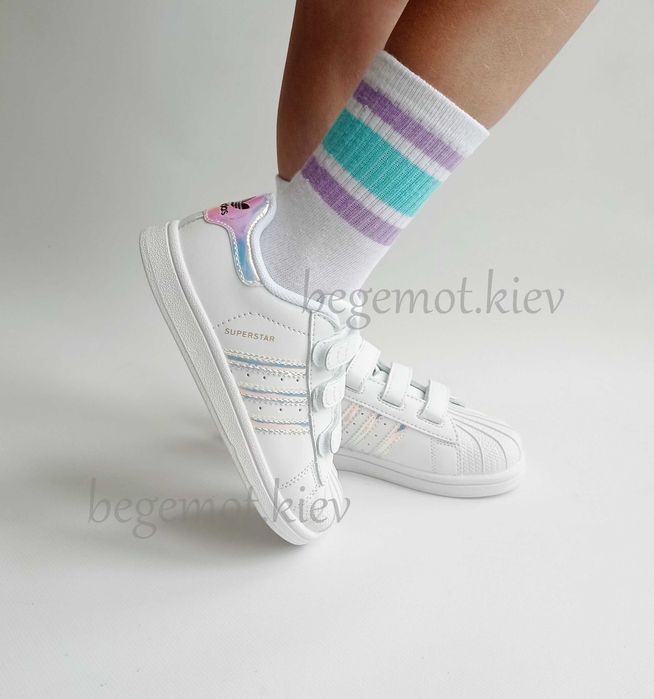 Дитячі шкіряні кросівки кеди адідас Adidas superstar 22 - 35