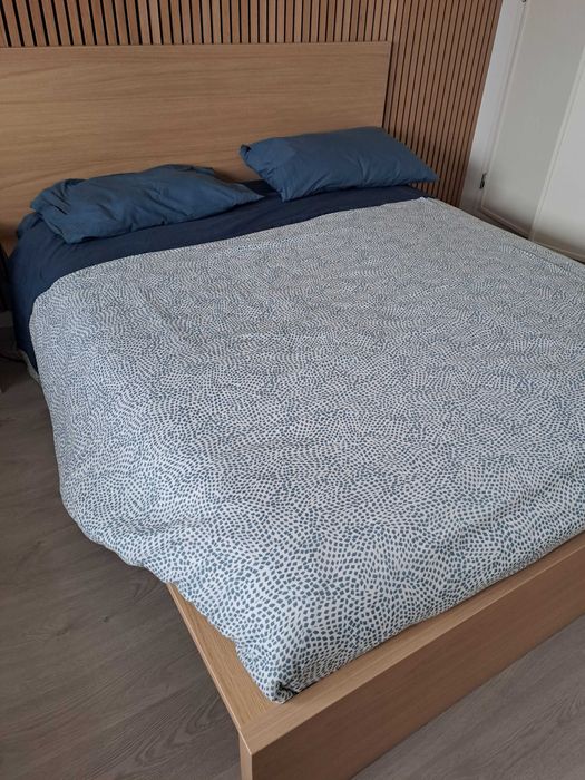 Cama modelo Ikea Malm + colchão Valevag