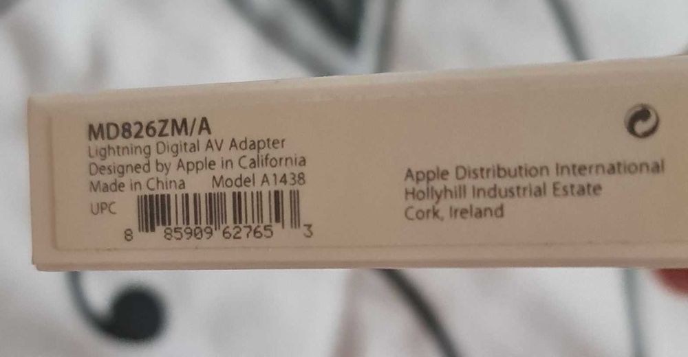 Apple Lightning to Digital AV HDMI Adapter Перехідник A1438 MD826