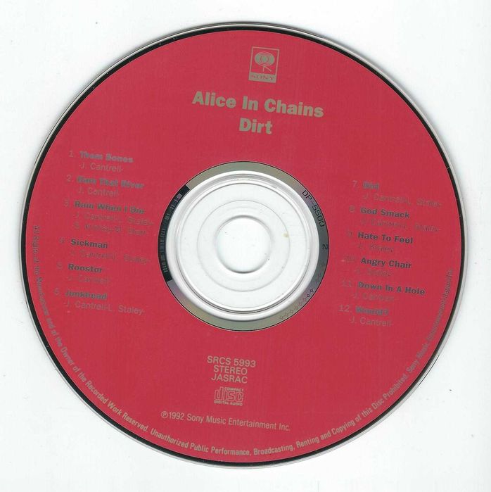 CD Alice In Chains - Dirt (Japan 1992) (Sony)