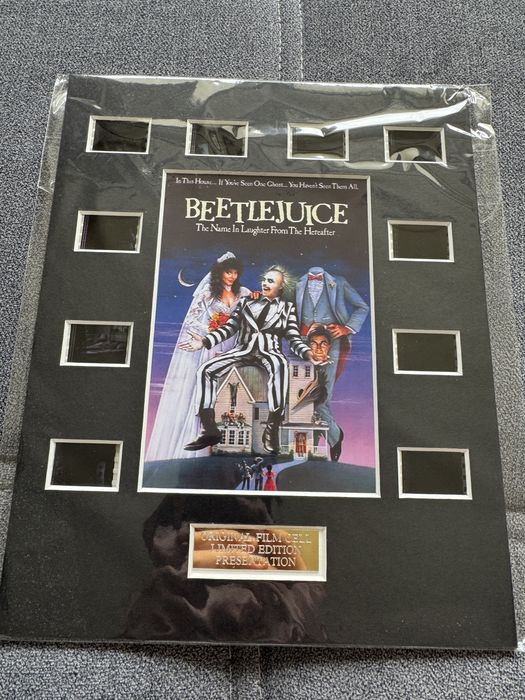 Beetlejuice – Ramka z Oryginalną Taśmą Filmową + COA