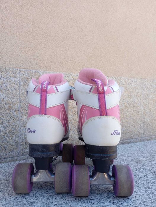 Patins de 4 rodas e proteções