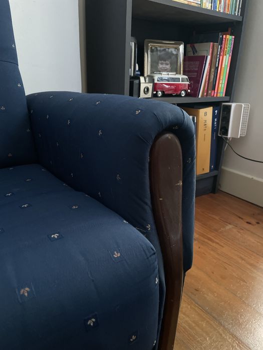 Sofá-cama Azul Escuro