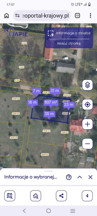 Działka przy ul. Jachtowej, os. Zagórki Białystok