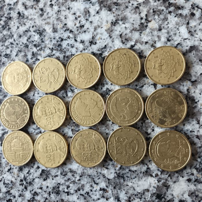 8 lotes se moedas de € ver fotos sff