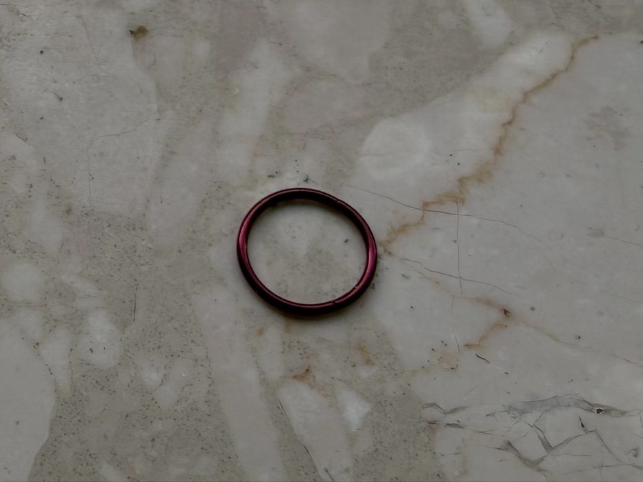 Unisex kolczyk 8 mm piercing 20 G kółko segment tytan
