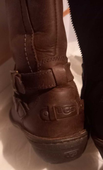 Сапоги UGG нат кожа, нат мех,  24см