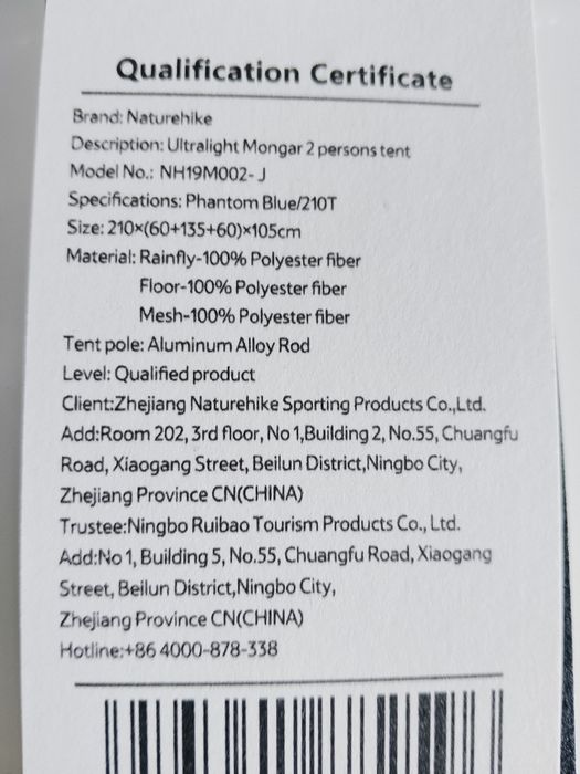 Nowy namiot Naturehike Mongar 2P
