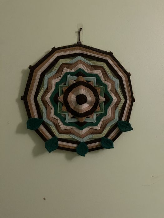 Decoracao de parede em crochet