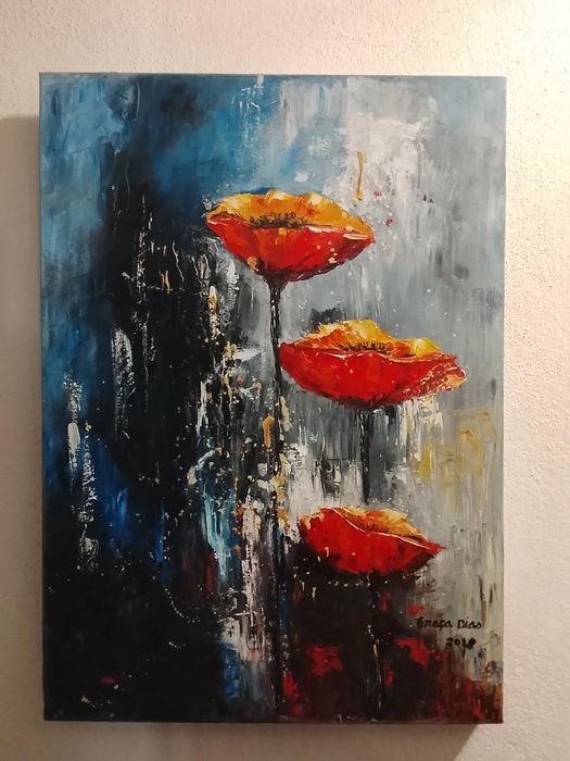 Óleo sobre tela "As Papoilas"
