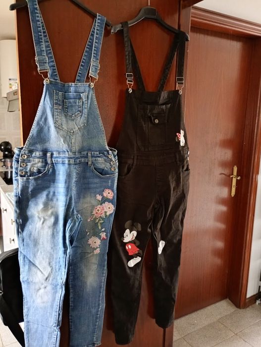 Duas jardineiras tamanho 42 com pouco uso 5€ cada um