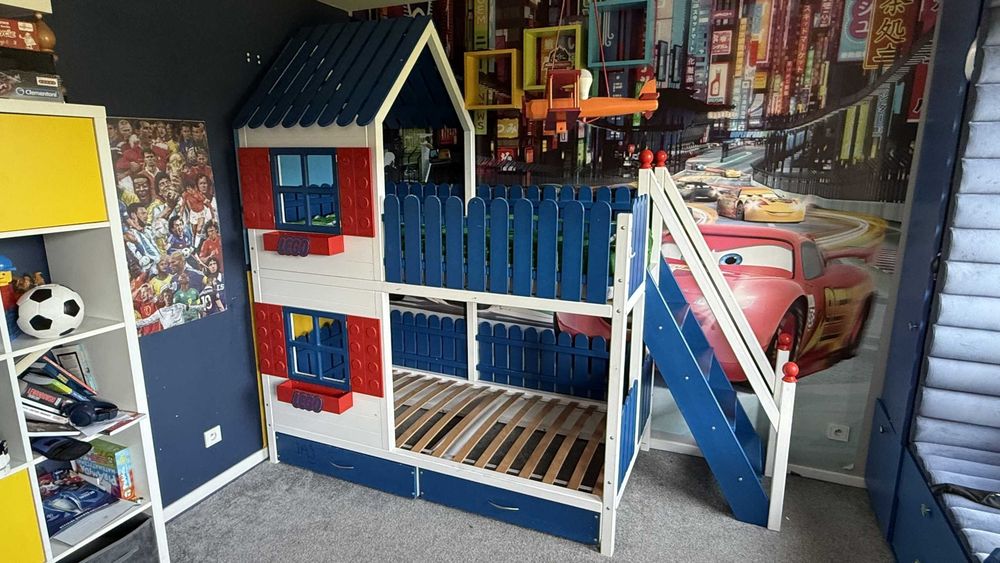 Łóżko piętrowe LEGO, domek dla dzieci