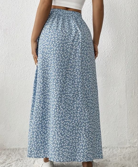 Нова жіноча юбка, максі спідниця з розрізом