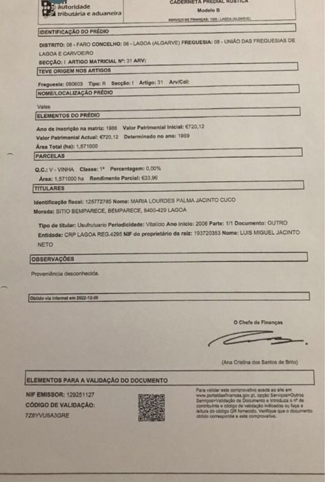 Arrenda-se terreno de 17000 m2 em Lagoa no Algarve